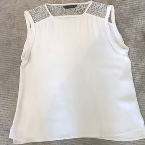 Zara Top with netting neckline detail